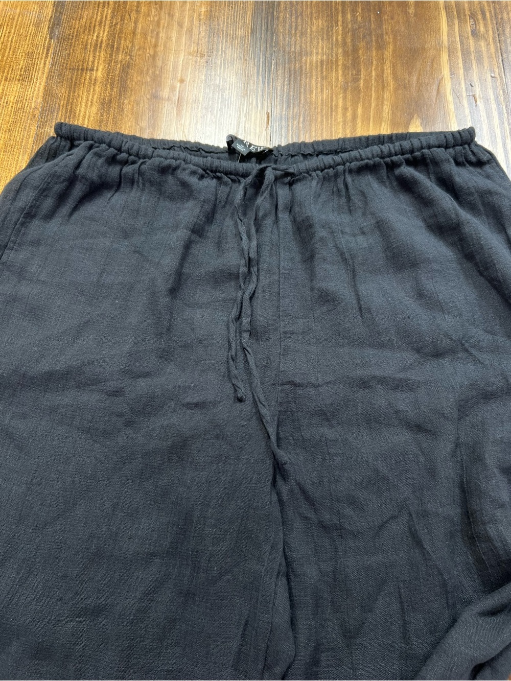 J. Crew Beach pant in Hampton linen-blend Black Size Medium NWT - Picture 7 of 9